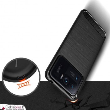 Carbon guminis dėklas - juodas (Xiaomi Mi 11 Ultra)